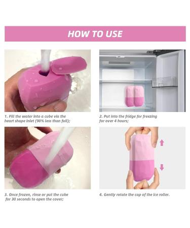Facial Ice Roller and Mold for Skin Tightening and Brightening - Pink - Buy Online on GoSupps.com