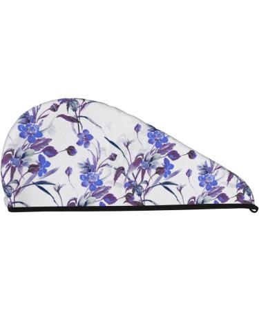 Spring Wildflowers Microfiber Hair Towel | Soft & Super Absorbent Quick Dry Wrap for Long Curly Thick Hair - Buy Online on GoSupps.com