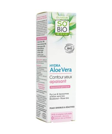 So'Bio Étic Soothing eye contour, sensitive and reactive skin, Hydra Aloe Vera 15 ml