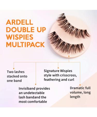 Ardell Double Up Wispies 4 Pairs - Pack of 1 | Long Lasting and Dramatic False Eyelashes - Buy Online on GoSupps.com