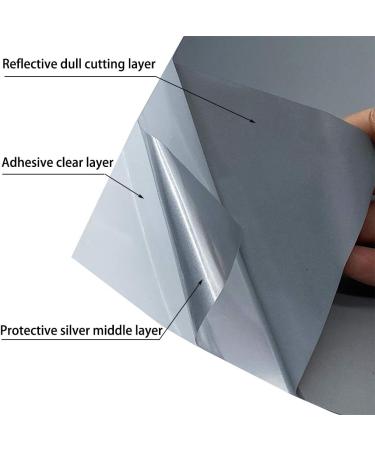 Reflective Heat Transfer Vinyl 12x6' for T-Shirts | Reflective Grey HTV Vinyl Roll for Silhouette Cameo | Easy Cut & Weed Iron On Vinyl - Buy Online on GoSupps.com