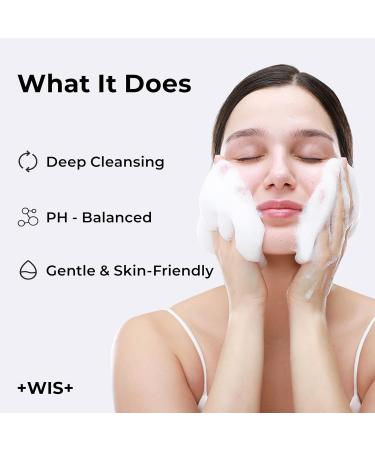 +WIS+ Deep Cleansing Facial Wash Cleanser with Skin-Friendly Amino Acids Daily Mild Face Cleanser for Sensitive Skin PH Balancing (3.5fl.oz/100g) - Buy Online on GoSupps.com