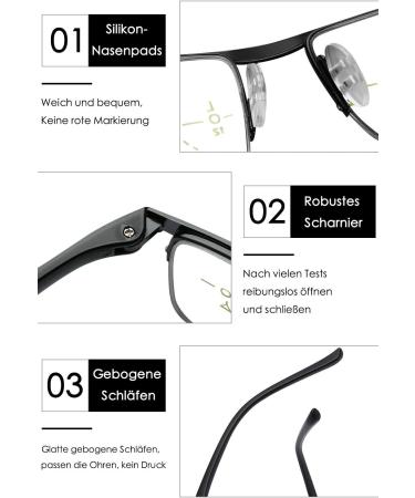 Koosufa Shit Glasses - Progressive Multifocus Reading Glasses for Men & Women | Metal Frame & Anti-Blue Light Reading Aid - Buy Online on GoSupps.com