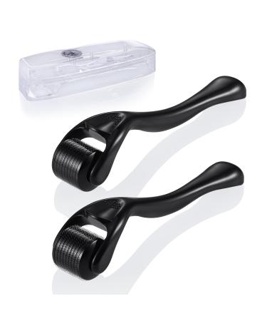 Zephyrcraft 2 pieces of bare roller 0.5mm & 1mm Dermar roller with 540 needles Microneedling Roller with 540 for face and body beard roller beard growth derma scooter hair care for man & woman