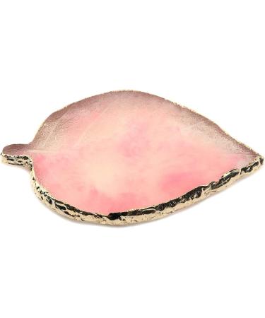 MY MIRONEY Resin Makeup Palette in Leaf Shape for Nail Art with Gold Edges for Makeup Drawing Manicure Pink Leaf Pink - Buy Online on GoSupps.com