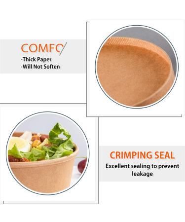 TOPtoper 30 Oz Large Paper Bowls - 80 Pcs Disposable Soup Bowls for Hot/Cold Food - Plastic-Free Party Supplies - Buy Online on GoSupps.com