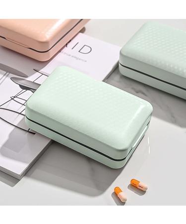 Large Pill Organizer - Portable 8 Compartment Travel Medication Box for Vitamins & Supplements - Oversized Green 5.5"x3.5"x2 - Buy Online on GoSupps.com
