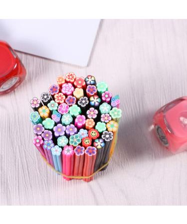 Beaupretty 3D Nail Art Fimo Canes Sticks - 50 Flower Slices Nails Stickers for DIY Crafts & Cellphone Decoration - Buy Online on GoSupps.com
