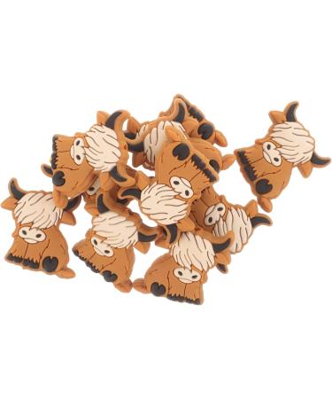 EXCEART 20 Pcs Silicone Animal Beads Cartoon Baby Toy - Light Brown - 2.8x2.7cm - Buy Online on GoSupps.com