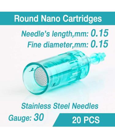 Dr.Pen Ultima A6S Round Nano Cartridges - 20 pcs Original Replacement Parts - Buy Online on GoSupps.com