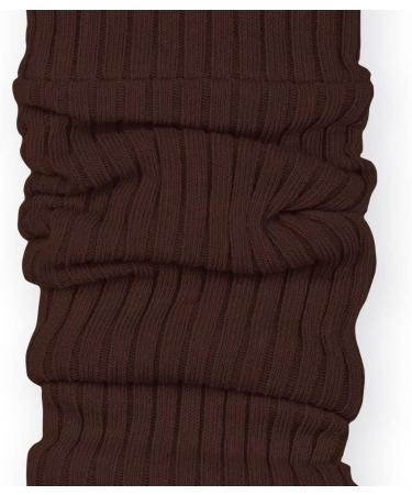 STEVEN Girl Cotton Calf Leg Warmers - Dark Brown | Warm & Comfortable Undersuits for Kids | Ribbed Fancy Stylish Design | Ideal for Young Dancers - Buy Online on GoSupps.com