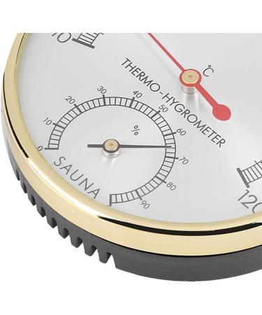 Sauna Room Accessories - Metal Dial Hygrometer for Accurate Temperature & Humidity Monitoring - Buy Online on GoSupps.com