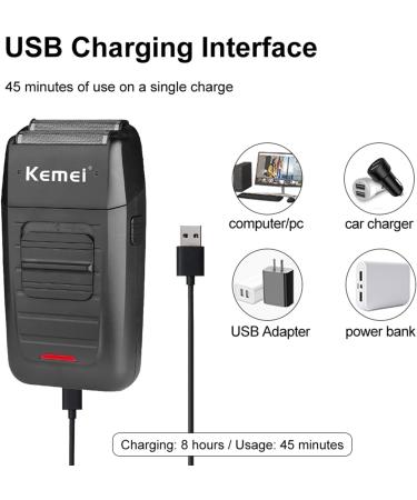 Professional KEMEI Hair Clipper & Trimmer Set | Cordless Electric Beard Trimmers for Men | Barber Hair Cutting Kit KM-2296 & KM-2299 - Buy Online on GoSupps.com