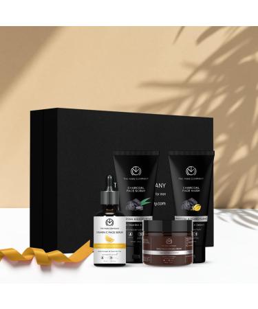 Buy The Man Company Face in Point Facial Kit | Vitamin C Serum Charcoal Wash & Moisturizing Cream for Men - Soft & Supple Skin Gift Set - Buy Online on GoSupps.com