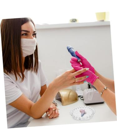 IWOWHERO Nail Brush Stand Piece Nail Pen Holder Nail Brush Manicure Tools Glass Crystal Nail Art Mixing Tray - Buy Online on GoSupps.com