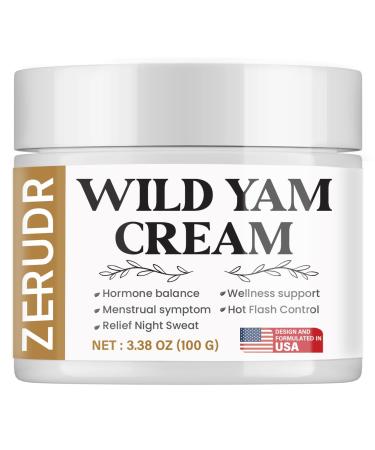 Wild Yam Cream for Hormone Balance: Dr. Barbara Recommended Organic Balance Cream for Menopause & Menstrual Support Hot Flashes Night Sweats Relief 100G