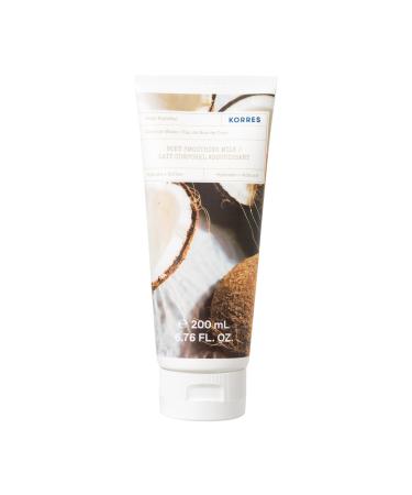 Korres Lait Corps Hydratant aux Extraits Naturels Vegan sans Paraben Noix de Coco 200 ml 1 Unit sucr 200 ml (Lot de 1)