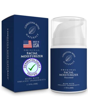Hydrating Facial Moisturizer Face Cream - Clean  Daily Face Moisturizer for All Skin Types - with Certified Organic Ingredients for Soft  Smooth Skin - Face Lotion for Women and Men  Unscented