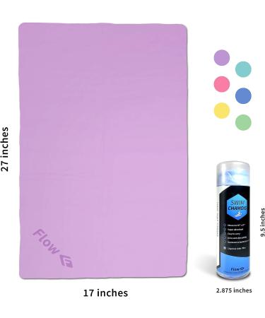 Flow Swim Chamois Towel - Purple (26 x 17) | Quick-Drying & Absorbent - Buy Online on GoSupps.com