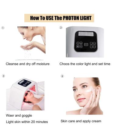 7 Color LED Light Therapy Face Mask for Skin Care - Red Light Therapy - Buy Online on GoSupps.com