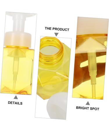 Fomiyes 2-Piece Flower Bubble Bottle Makeup Set - Foam Spray Bottle & Shampoo Foam Maker - Yellow PP Container 9.7x9.7x16.3cm - International Shipping Available - Buy Online on GoSupps.com