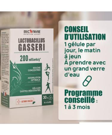 LACTOBACILLUS GASSERI - Naturel 200 Milliards de Ferment - Hautement Dos - L. Gasseri - Complexe Vivant - G lules V g tales Gastro-R sistantes - Lot de 3 - Programme 90J - Eric Favre 30 unit (Lot de 3) - Buy Online on GoSupps.com