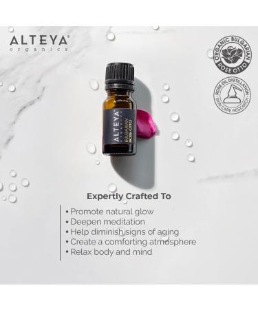 Altenya Bio Bulgarian Rose Essential Oil 10ml - 100% USDA Certified Authentic Damascus Rose Oil | Altenya Organics - Buy Online on GoSupps.com