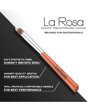 LA ROSA Professional Round Eyeshadow Brush | Small Eye Makeup Brush for Blending - Versatile Wooden Applicator for Wet & Dry Products - Buy Online on GoSupps.com