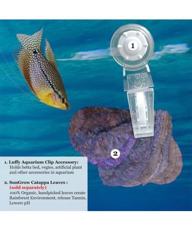 Luffy Aquarium Clip 4x2 Inches - Betta Bed & Vegetable Holder - Feeding Accessories - 1 Pc Pack - Buy Online on GoSupps.com