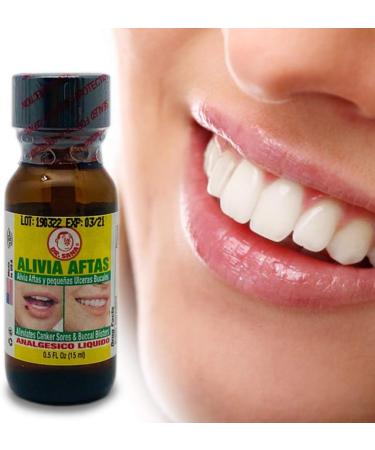 Dr Sana Alivia Aftas Liquid Oral Analgesic Antiseptic for Canker/Mouth Sore Relief - 0.5 Oz - Buy Online on GoSupps.com