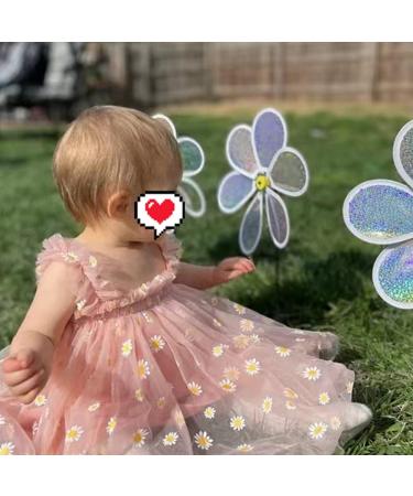 PythJooh Baby Girl Tulle Dress with Butterfly Wings | Toddler Princess Dress for 0-4 Years | Daisy Pink | 12-18 Months - Buy Online on GoSupps.com