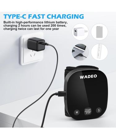 Wadeo Digital Wrist Blood Pressure Monitor - Accurate LCD Portable Monitor with Voice Transmission Heart Rate Tracking & 2x99 Memory for Home & Travel - Buy Online on GoSupps.com