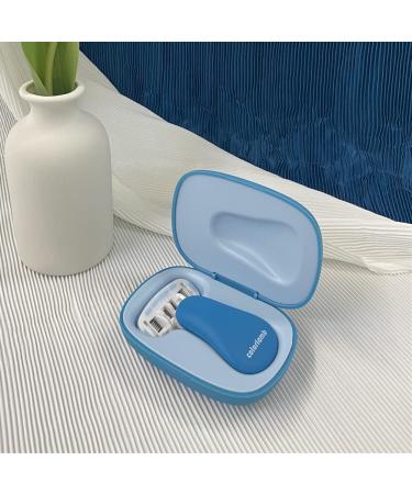 Colorlamb Portable Women's Razor Set - Cute Shell Manual Shaver for Bikini Leg Hair + 2 Skin Care Blades (Blue) - Buy Online on GoSupps.com