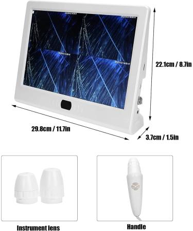 Skin Hair Analyzer Scalp Detector 13inch Multifunctional Rechargeable Hair Follicle Skin Diagnosis Scanner Skin Health Detection for Home Salon Use - Buy Online on GoSupps.com
