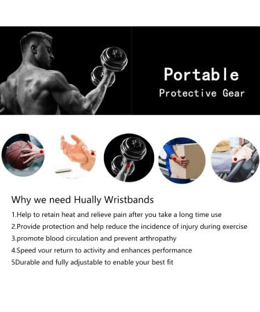 Hually Adjustable Wrist Support Brace for Men and Women - One Size Fits All | Breathable & Comfortable Wrist Wraps for Bench Press, Weightlifting, Gym Sports - Buy Online on GoSupps.com