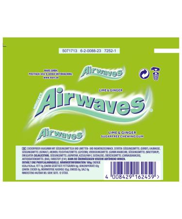 Buy Airwaves Lime & Ginger Sugar-Free Chewing Gum - 30 Packs x 12 Dragees | International Shipping Available - Buy Online on GoSupps.com