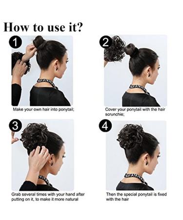 SEGO Hair Extensions - Realistic Ash Brown Wavy Tie Updo Bun | 30g Quality Hair Enhancements - Buy Online on GoSupps.com