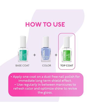 Eternal Acrylic Top Coat Nail Polish - Quick Dry Long Lasting Finish - Chip Prevention & Glossy Fingernail - 13.5mL - Buy Online on GoSupps.com
