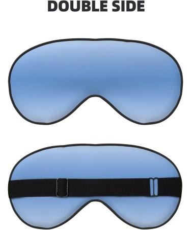 Textured Blue Sleep Mask Adjustable Soft & Breathable Blindfold for Deep Sleep Relaxation & Travel - Buy Online on GoSupps.com