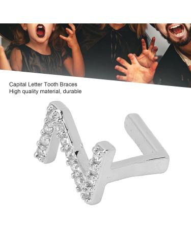 Teeth Grillz Capital Letter Exquisite Durable Copper Gold Tooth Decoration for Halloween for Costume Party - Buy Online on GoSupps.com