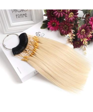 Remehi Hair Color Test Pattern | Real Human Hair Sample Rings with Gold Buckles | 30 Strands/Set Beige 10 for Hairdressing Salons - Buy Online on GoSupps.com