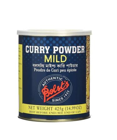Red Rickshaw Bolst's Mild Curry Powder | Authentic and Delicate Bangalore Curry Spices | No Preservatives | Blend of Different Spice Powders | Perfect for Soups Dals and Curries | 425g Tin