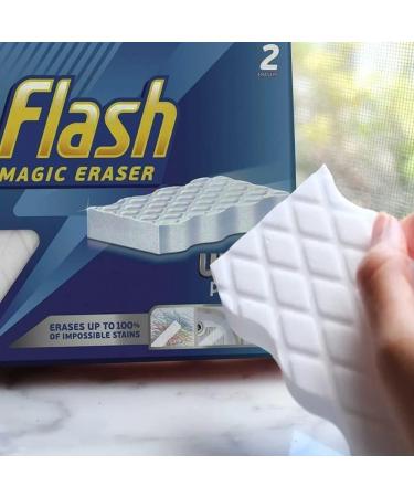 6 x Flash Magic Eraser Ultra Power -No Chemicals Needed - Removes Scuffs Crayon Grease and Grimes (Pack of 3) - Buy Online on GoSupps.com