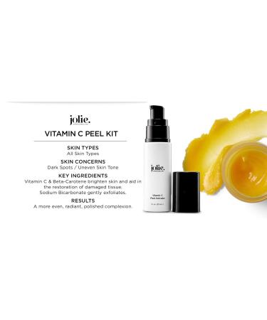 Jolie Professional Vitamin C Peel - Gentle Two-Step Face Brightening & Illuminating Treatment System for Radiant Skin - Worldwide Shipping - Buy Online on GoSupps.com