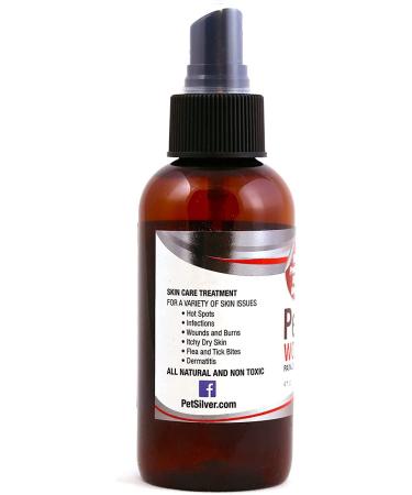 PetSilver Wound Spray - All Natural Pain Relief for Hot Spots, Wounds & Burns | Vet Formulated in USA - Buy Online on GoSupps.com