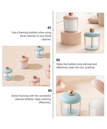 FRCOLOR Sparkling Foam Pump Bottle - Empty Shower Foam Maker & Facial Foam Cup - Blue Makeup Remover Bottle - Buy Online on GoSupps.com