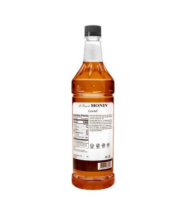 Monin Caramel Syrup 1L - Rich & Buttery Flavor for Desserts, Coffee & Cocktails - Gluten-Free Non-GMO - 33.8 Fl Oz - Buy Online on GoSupps.com
