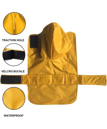 Waterproof Dog Raincoat with Soft Lining - Leaving Dog Coat for Small Medium & Large Dogs - Yellow XL (11 to 71 inches) - Buy Online on GoSupps.com