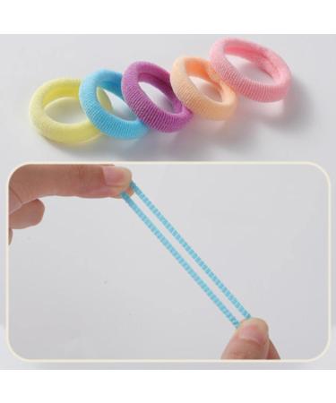 100PCS Colorful Baby Hair Ties - Seamless Soft Scrunchies for Thick Hair - No Damage Ponytail Holders - Fashionable Elastic Bands for Kids and Adults - Buy Online on GoSupps.com