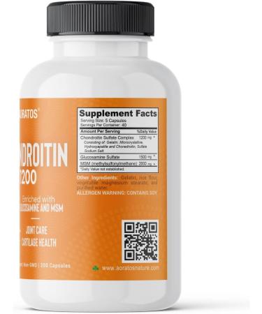 Aoratos Chondroitin 200 Capsules - Buy Online on GoSupps.com